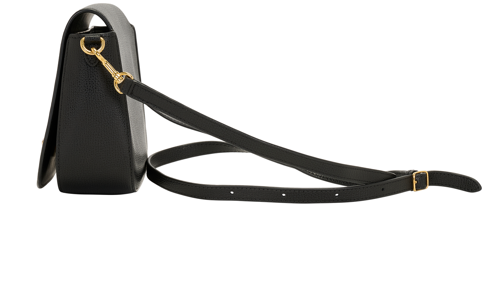 Small Darley Satchel, &pound;350, Handbags, Black, Leather, Bottom view
